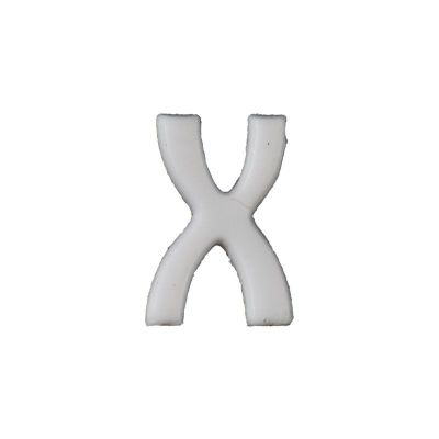 Wachsbuchstabe Echtwachs "X" 8mm weiß