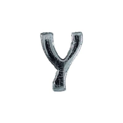 Wachsbuchstabe Echtwachs "Y" 8mm silber