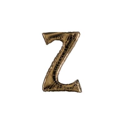 Wachsbuchstabe Echtwachs "Z" 8mm gold