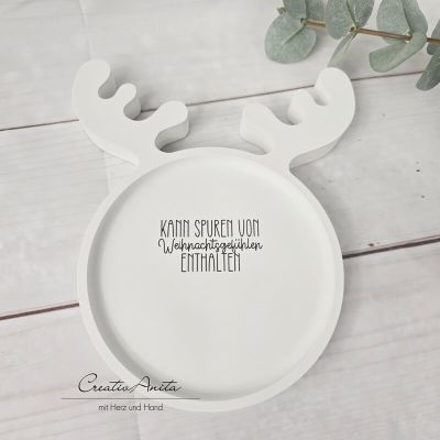Weihnachtsteller Elch -Weihnachtsgefühle-