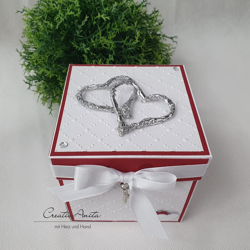 Exclusives Geldgeschenk Geschenkbox zur Hochzeit bordeaux 