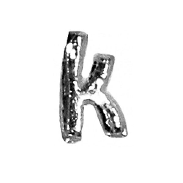 Wachsbuchstabe Echtwachs "k" 8mm silber