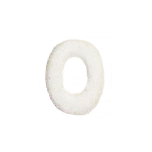 Wachsbuchstabe Echtwachs "o" 8mm weiß