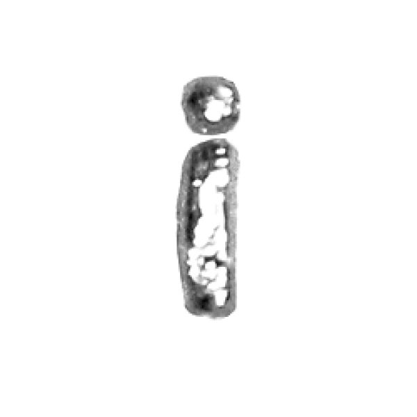 Wachsbuchstabe Echtwachs "i" 8mm silber