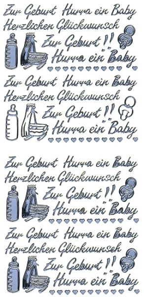 Sticker Motivsticker Schriftsticker -Zur Geburt- Fläschchen, Herzen, Baby usw.