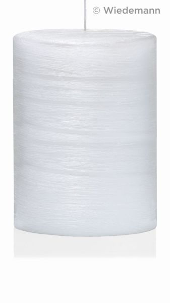 Formenkerze Oval Weiß Perlmutt-Oberfläche, 180x130 mm, Kerzen Rohling zum selber gestalten