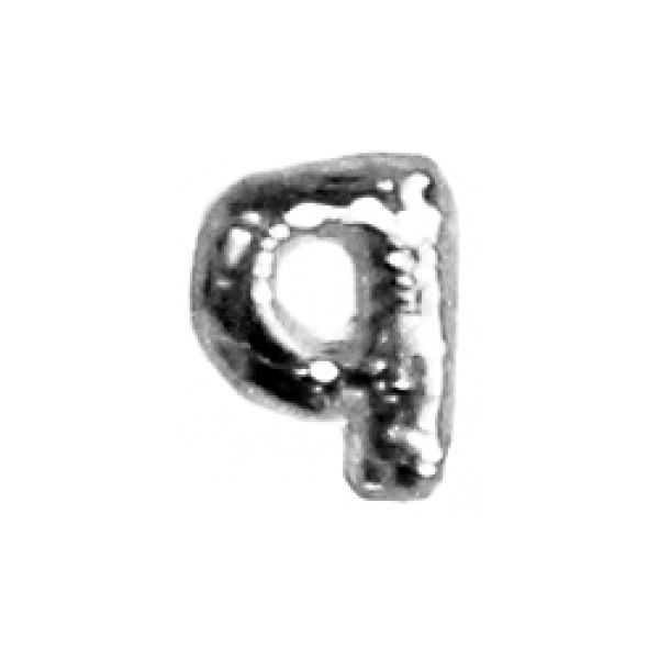Wachsbuchstabe Echtwachs "q" 8mm silber