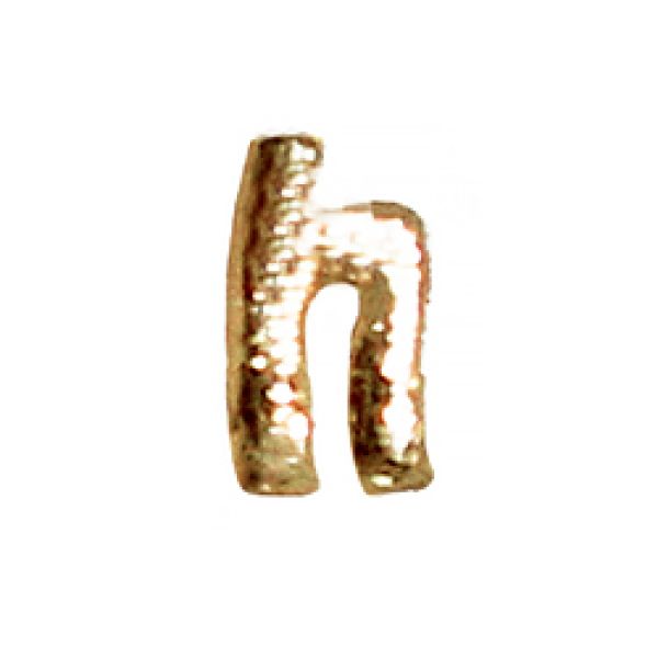 Wachsbuchstabe Echtwachs "h" 8mm gold