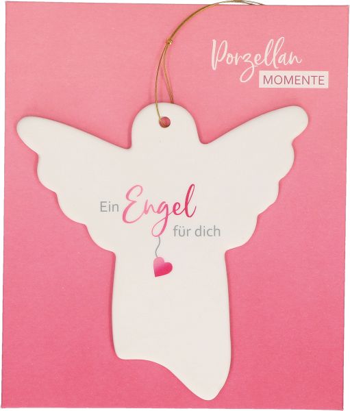 Engel-Anhänger aus Porzellan - Ein Engel für dich