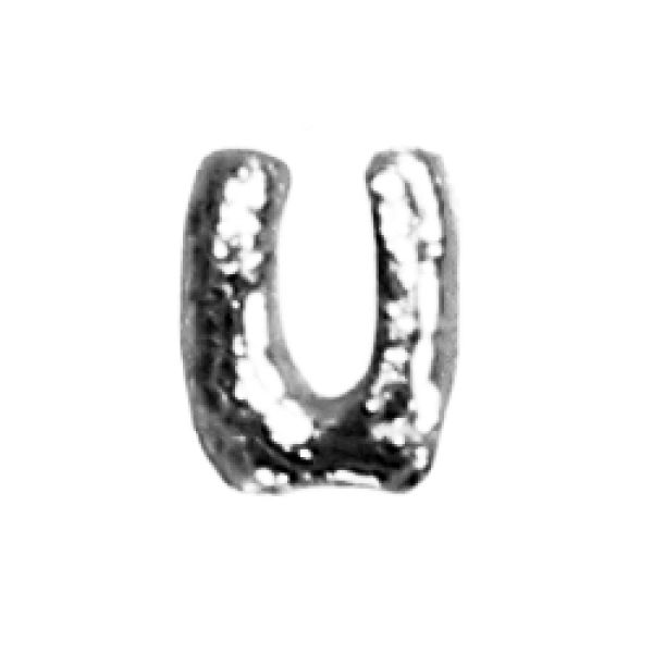 Wachsbuchstabe Echtwachs "u" 8mm silber