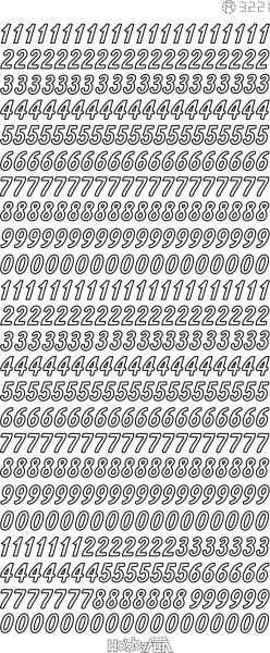 Hobbyfun Konturensticker Zahlen, Silber