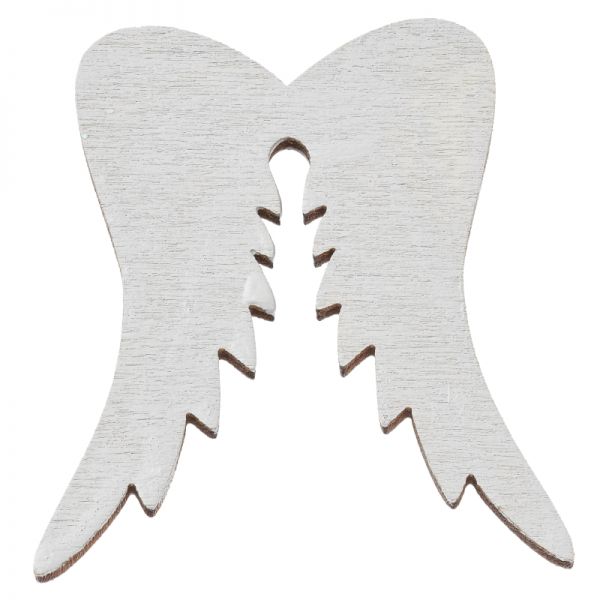 Holz-Engelsflügel grau, ca. 5cm, 3 Stück Holz-Engelsflügel grau, ca. 5cm, 3 Stück