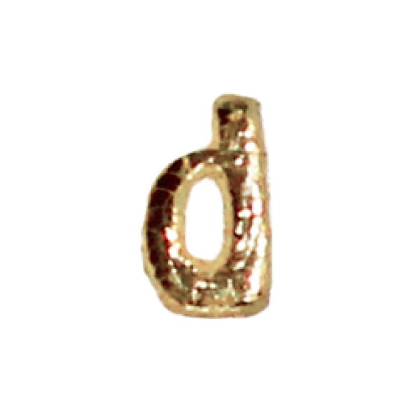 Wachsbuchstabe Echtwachs "d" 8mm gold