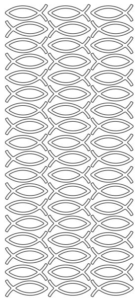 Konturensticker -Fische- silber