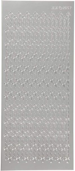 Sticker Konturensticker - kleine Kreuze - silber
