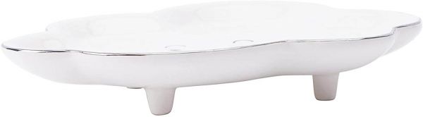 Seifenschale Wolke mit silbernem Rand, selbststehend, in Geschenkbox