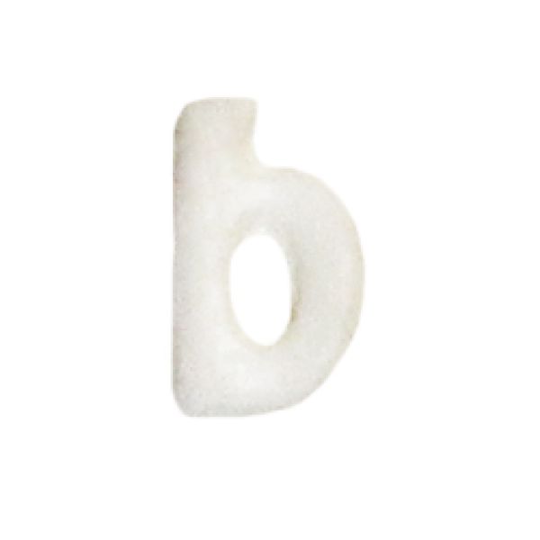 Wachsbuchstabe Echtwachs "b" 8mm weiß
