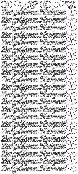 Konturensticker -Zur goldenen Hochzeit- Gold