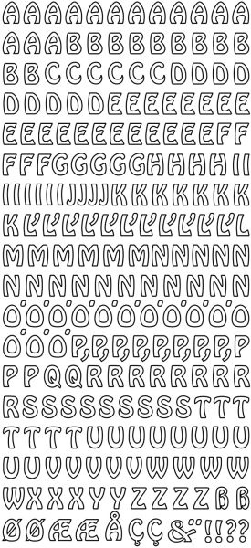 Konturensticker -Buchstaben gross- gold