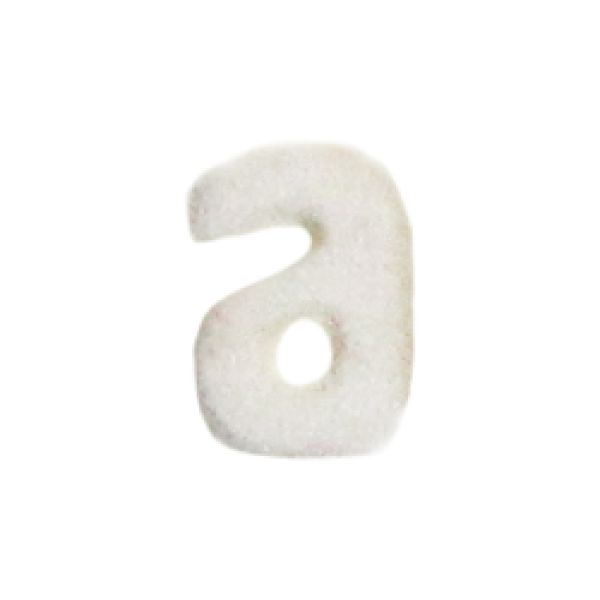 Wachsbuchstabe Echtwachs "a" 8mm weiß