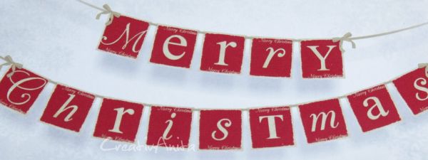 Girlande - Banner MERRY CHRISTMAS 2tl.