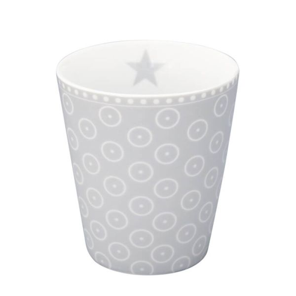 Krasilnikoff - Happy Mug Circle dots -grau-