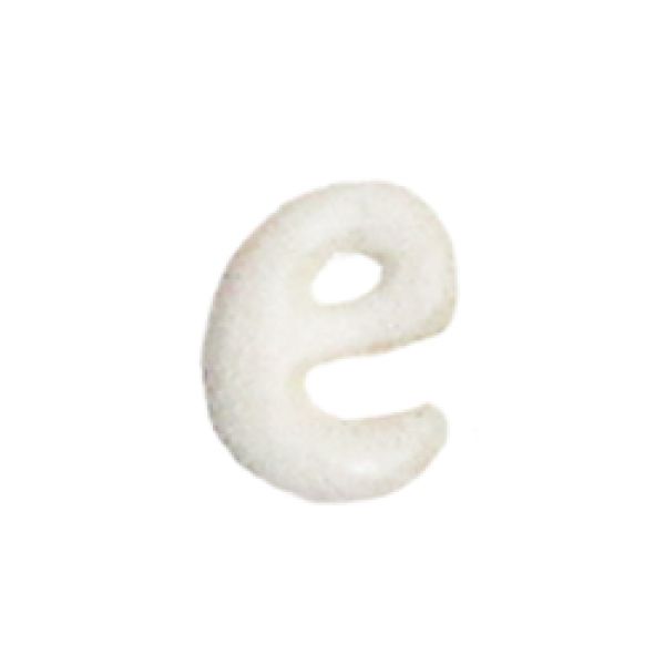 Wachsbuchstabe Echtwachs "e" 8mm weiß