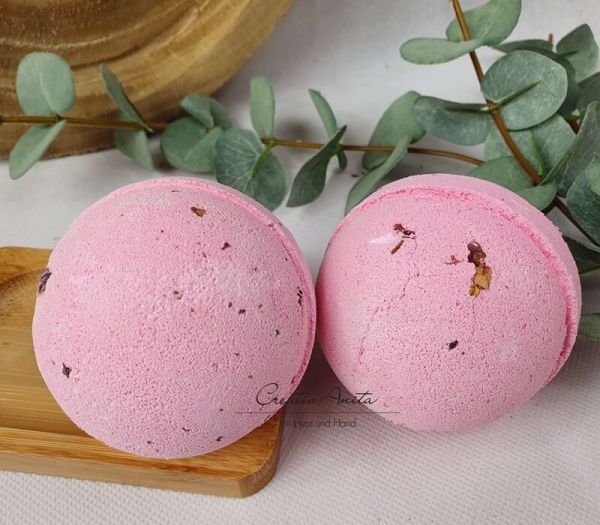 Badekugeln Rose mit Rosenblätter - XXL