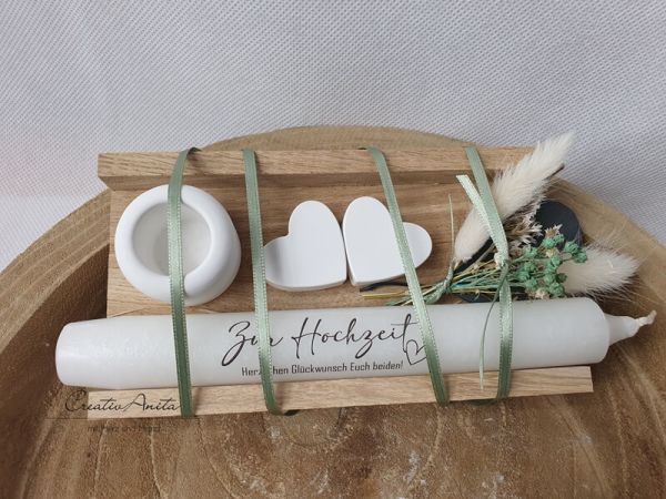 Hochzeitsgeschenk - Geschenkset mit zwei Herzen