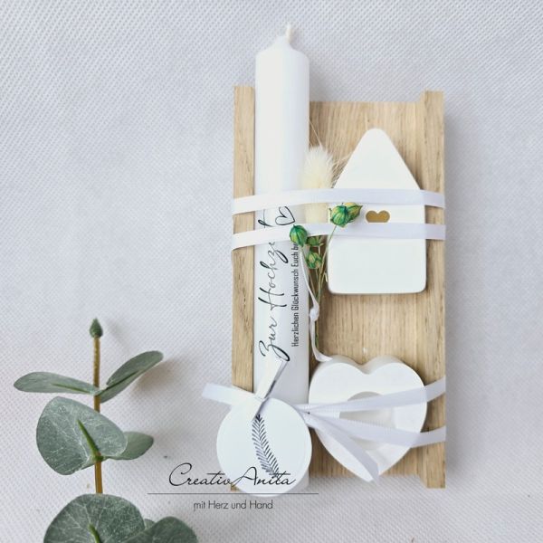Hochzeitsgeschenk - Geschenkset mit Beton-Haus