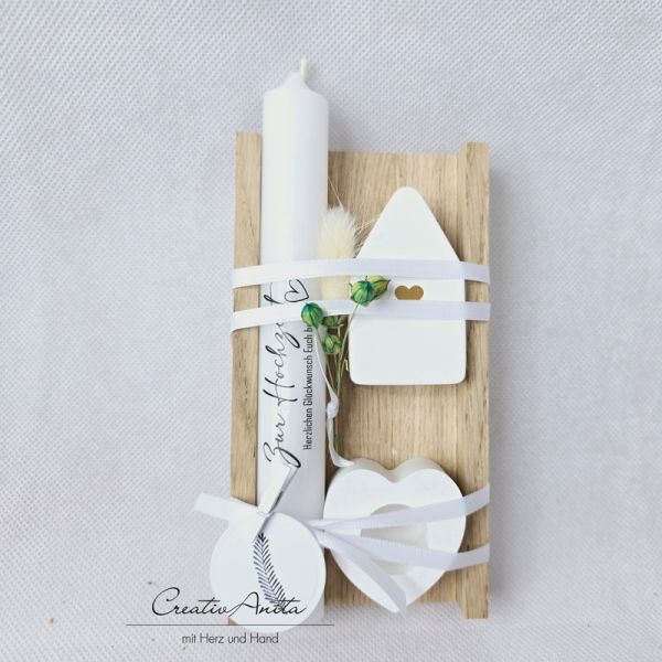 Hochzeitsgeschenk - Geschenkset mit Beton-Haus