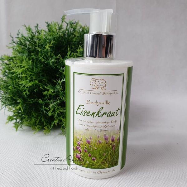 Bodymilk mit Schafmilch Eisenkraut im praktischem Spender, 250 ml