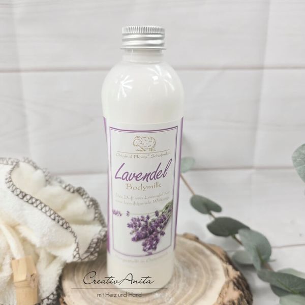 Bodymilk mit biologischer Schafmilch LAVENDEL, 250 ml