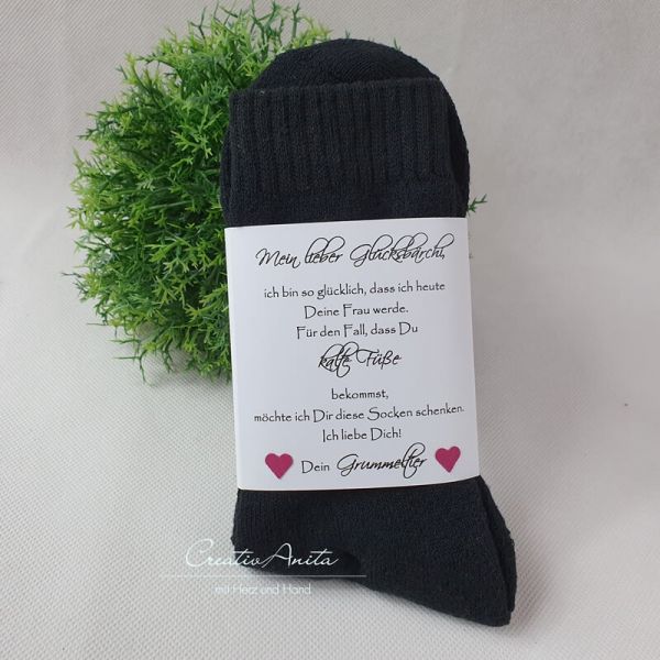 Bräutigamsocken - Socken gegen Kalte Füße - Weiß-Beere