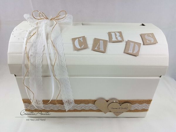 Briefbox - Geschenktruhe Jute - Vintage - CARDS