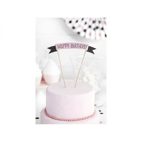 Cake Topper zum Geburtstag "Happy Birthday"