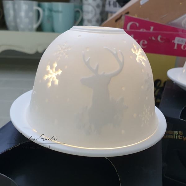 Dome-Light, Hirsch im Winter - inkl. LED-Teelicht