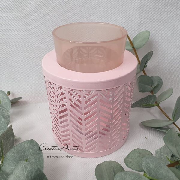 Duftlampe aus Metall mit Glaseinsatz - NUDE