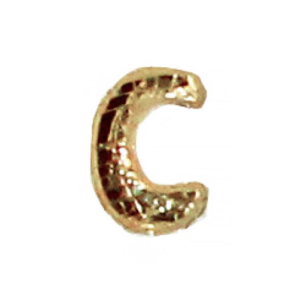 Wachsbuchstabe Echtwachs "c" 8mm gold