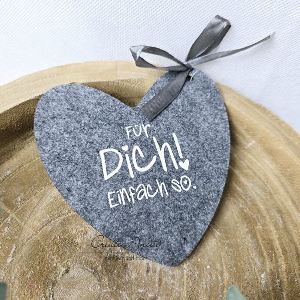 Geschenkanhänger Herz -Für Dich! Einfach so-