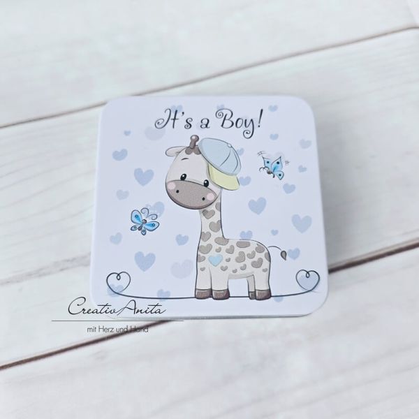 Geschenkdose -Giraffe- It´s a boy