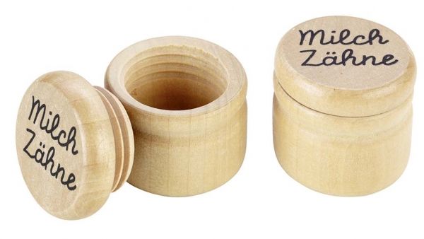 Milchzahndose aus Holz