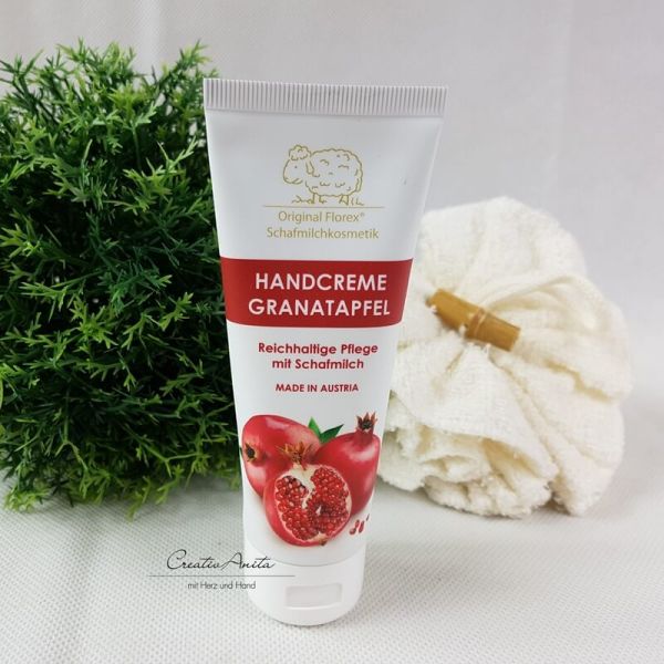 Handcreme GRANATAPFEL mit reichhaltiger Schafmilch - Lanolin - Tube 70 ml