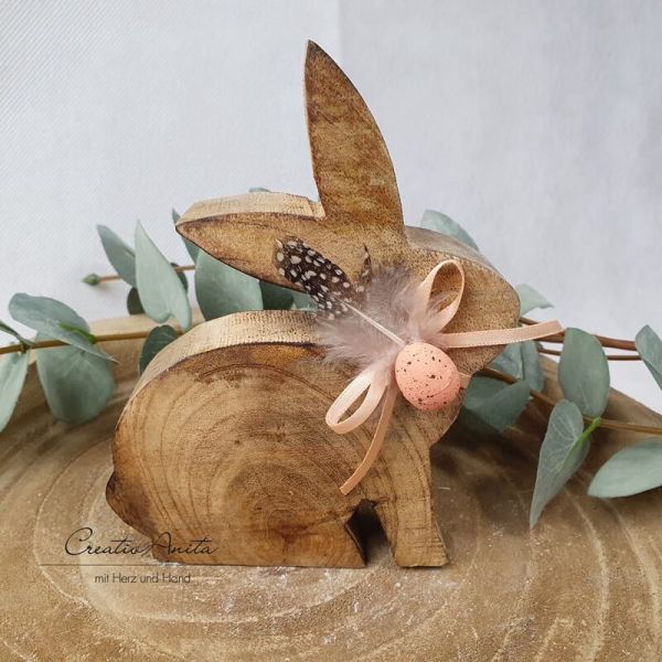 Hase aus Mangoholz, braun