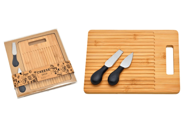 Käsebrett mit Käsemesser - in Geschenkverpackung