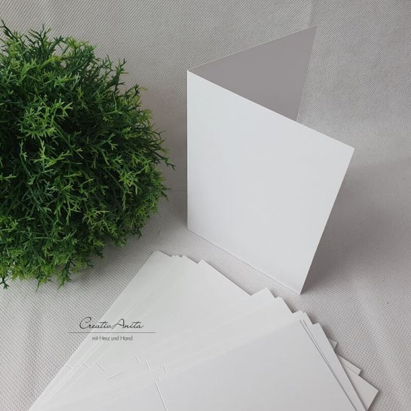 Kartenrohling - Blanko-Doppelkarte DIN-A6 WEISS