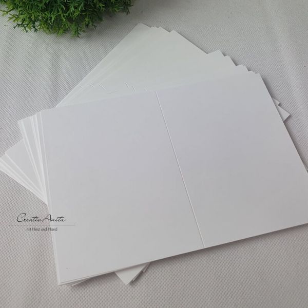 Kartenrohling - Blanko-Doppelkarte DIN-A6 WEISS