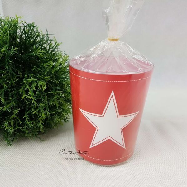 Paper + Design Dekor-Kerze -Red Star-