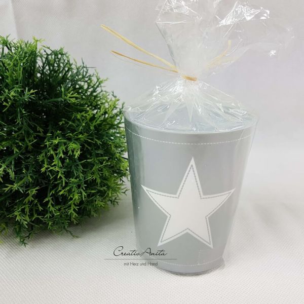 Paper + Design Dekor-Kerze -Silver Star-