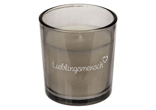 Kerze im Glas, Lieblingsmensch beige